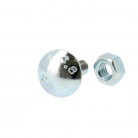 TRCC M7X40 Acier Zingué BlancDIN 603 + Écrou